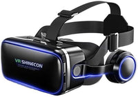 Thumbnail for Gafas de realidad virtual 3D para teléfono móvil, con auriculares, gafas de realidad virtual, gafas de realidad virtual, entretenimiento, antiluz azul, ajuste para iPhone y Android 4,5-6,8 pulgadas