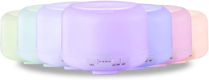 TEMPO DI SALDI Difusor de aromas de 500 ml con iluminación led 7 colores y temporizador humidificador