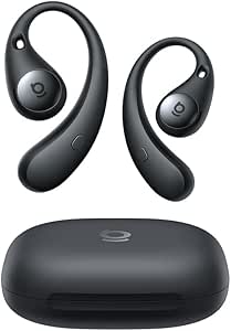 Baseus Eli Sport2 Auriculares Open Ear, Auriculares Deportivos de Conducción Aérea con Curva de Confort en S, 45H de Reproducción, SuperBass 2.0, IPX7, Bluetooth 6.0, Llamadas Claras con 4 Mic AI