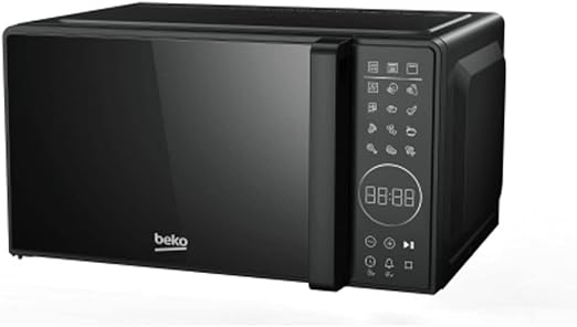 Beko - MGC20130BFB - Horno de microondas con parrilla de 20 litros, 1000 W, temporizador digital, libre instalación, 10 niveles de potencia - Negro