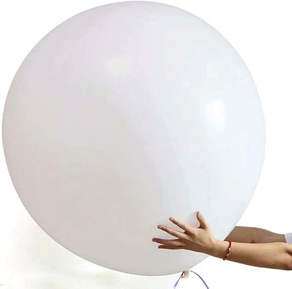 6 Piezas Globos Blancos Globos Enormes De 36 Pulgadas, Globos Gigantes Para Fiestas Globos De Cumpleaños Extra Grandes, Globos Gruesos De Látex De Helio Para Globos Grandes Gigantes Para Boda Bautizo