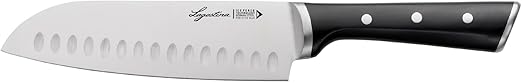 Lagostina Iceforce, Coltello Santoku 18 cm in Accaio Inox con Lama Raffreddata, Coltello da Cucina Ideale per Tagliare il Pesce, Resistente alla Corrosione