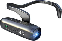 Andoer Cámara Montada en la Cabeza 4K 30FPS, Camcorder de Video WiFi Portátil, Videocámara, Cámara Web, Lente Gran Angular de 120°, Anti-vibración, Batería Incorporada, Control APP para Vlog
