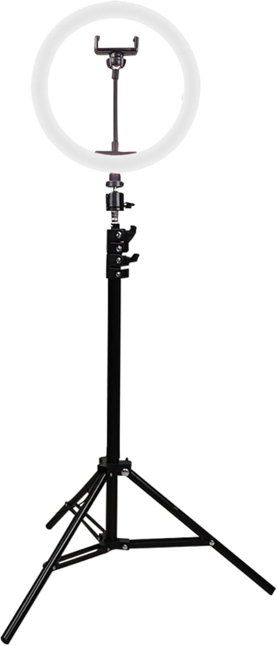KSIX Aro de Luz Trípode 1,60M regulable. Anillo de Luz Led para Móvil, 3 Temperaturas de Luz y 10 Intensidades de Brillo. Ring Light para Tik Tok, Fotografía, Selfie