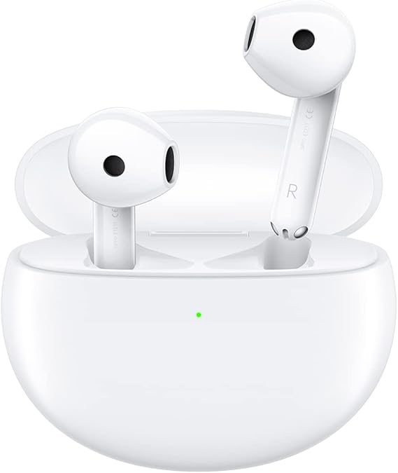Oppo Enco Air2- Auriculares inalámbricos, Bluetooth 5.2, Cancelación de ruido, Carga inalámbrica, Batería de gran capacidad, Blanco