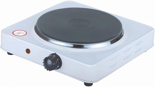 LEOFLA Fornello Elettrico Regolabile 1500W Da Viaggio Campeggio Piastra In Ghisa 185 Mm