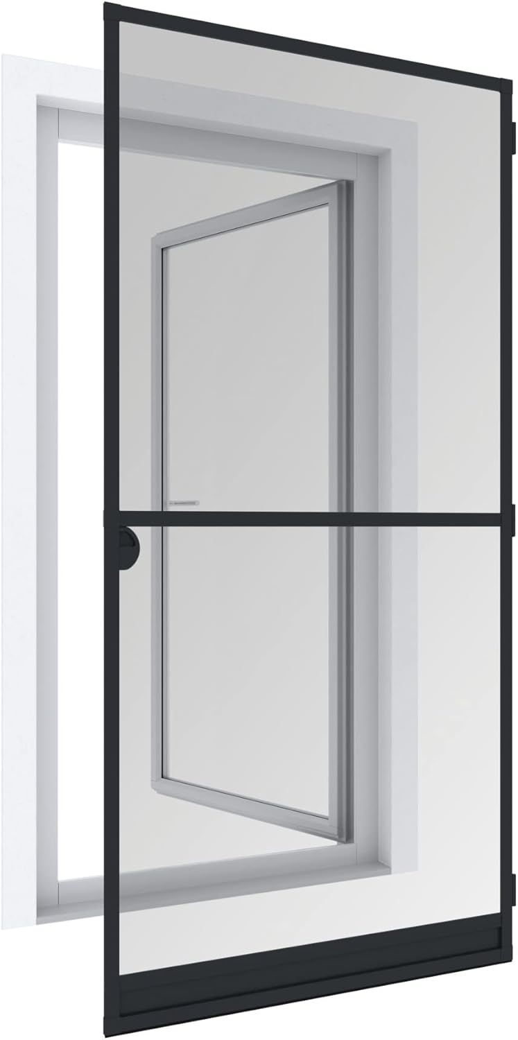 Mosquitera Windhager Tensor Expert, Marco Aluminio para Puertas, 120 x 240cm acortable Individualmente, Antracita, 03905