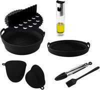Cecotec Accesorios Freidora sin Aceite Cecofry Silicone Pack Accessories. Freidoras de Aire de 5-6,5 L, Incluye Molde, Separador de Comida, Guantes, Brocha, Pinzas y Botella Dispensadora de Aceite
