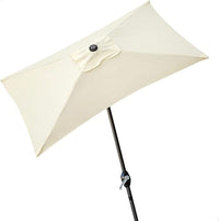 Thumbnail for Aktive 53879 - Sombrilla rectangular para balcón, Parasol terraza, Sombrilla rectangular, Sombrilla terraza jardín, 200x120 cm, color crema, mástil aluminio