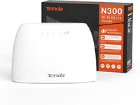 Tenda 4G03- Router 4G SIM, Router para tarjeta sim Velocidad hasta 300Mpbs, LAN/WAN Ethernet Port, LTE Cat4, 3G/4G WiFi 2.4GHz, Monitoreo del Tráfico de Datos, 4*Antenas Incorporada/Plug&Play/VPN/IPV6