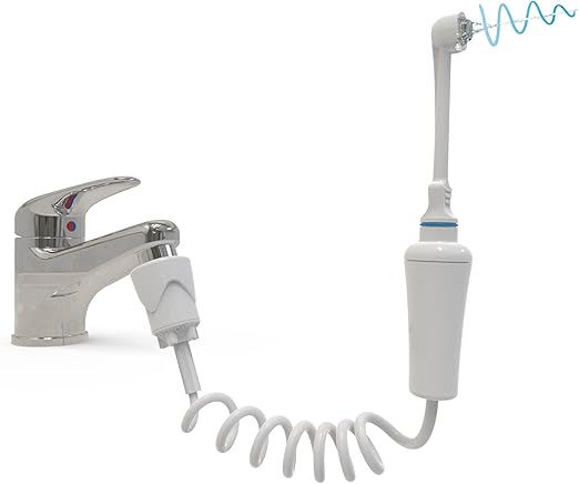 Irrigador Dental SOWASH ORTHODONTIC, Se Conecta al Grifo, Irrigador Bucal Sin Baterías y sin Electricidad, Cabezal Orthodontic Ideal para aparatos Ortodóntico, Producto Italiano
