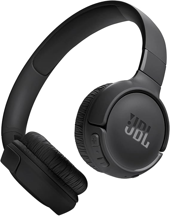 JBL Auriculares Tune 520 BT, inálambricos por Bluetooth, 57 horas de reproducción con JBL Pure Bass, plegables, negro
