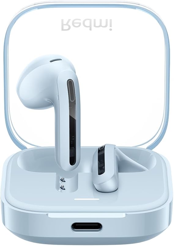 XIAOMI Redmi Buds 6 Active - Auriculares inalámbricos, cancelación de Ruido, Ligeros, hasta 36 Horas de autonomía, Bluetooth 5.3, Azul (Versión ES)