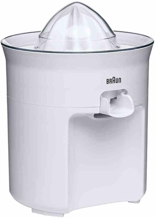 Braun TributeCollection CJ3050 - Exprimidor Eléctrico, 60 w, Sistema Antigoteo, Tapa Incluida, Apto para Lavavajillas, Blanco