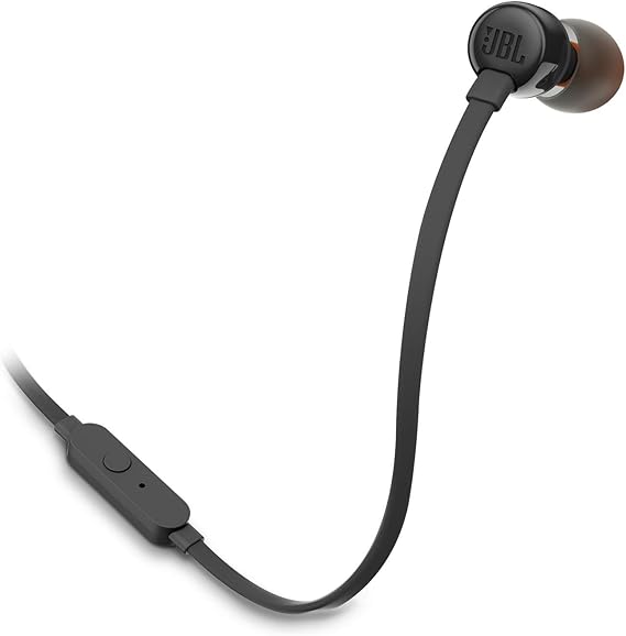 JBL T110 Intra-Auricolari con Comando e Microfono Universale, Nero, Model T110
