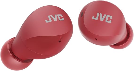 JVC Auriculares inalámbricos Gumy Mini - Cascos Bluetooth (5.1) Pequeños y Ligeros, con 3 Modos de Sonido, Resistencia al Agua (IPX4) y 23H de Batería. Auriculares Deportivos y para Casa - HA-Z66T-R