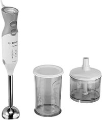 Bosch - Batidora de mano, ErgoMixx, 600 W, QuattroBlade, Picadora, Blanco, MSM66120