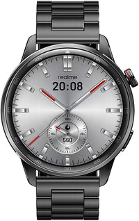 realme Watch S2, Pantalla AMOLED de 1,43 in (3,63 cm), Resistencia al Agua y al Polvo IP68, Conexión con Dispositivos de Audio Bluetooth, Más de 150 esferas en la Nube, Grey, Correa de Metal