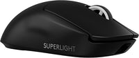 Logitech G Pro X Superlight 2, Ratón inalámbrico para gamingratón Pro-Grade de 60 g con 5 Botones programables, Sensor de 44 000 dpi, Velocidad de Respuesta de 8 kHz, Carga USB-C para PC/Mac - Negro
