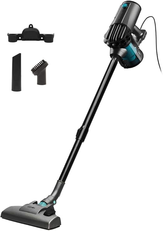 Cecotec Aspirador Vertical Conga Thunderbrush 560. 2 en 1, 600 W, Tecnología ciclónica, Filtro de Alta eficiencia, Radio de acción 6 Metros, Incluye 2 Accesorios