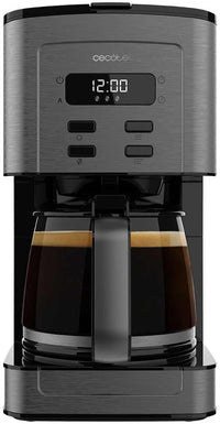Cecotec Cafetera de Goteo Coffee 56 Time, 800W de Potencia, Programa tu café, Acero Inoxidable, Pantalla LCD, Boquilla antigoteo, Capacidad 1,3L para 10 tazas, Autoapagado, Deposito con ventana