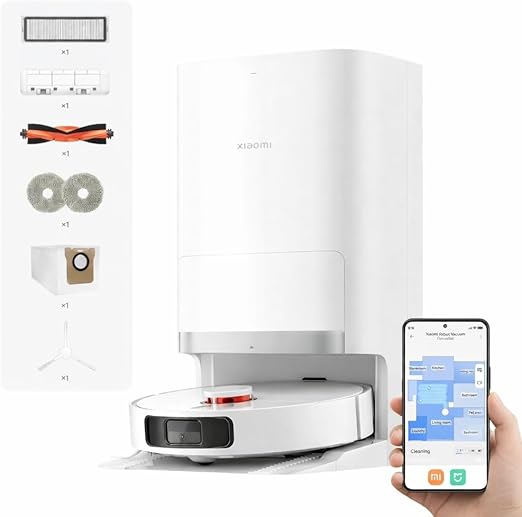XIAOMI Robot Vacuum X20+ - Robot Aspirador y fregasuelos con Sistema Inteligente de navegación láser (LDS), Succión de 6000 Pa, Blanco (Versión ES)