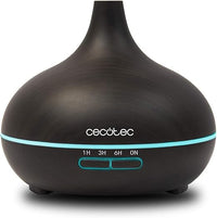 Cecotec Humidificador Ultrasónico y Difusor de Aromas con Temporizador Pure Aroma 300 Yin. 10 W, 300 ml, Temporizador hasta 6 Horas, 7 Colores LED, Función Aromaterapia, Ultrasilencioso