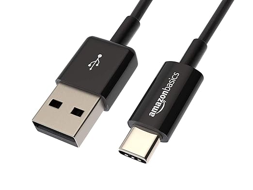 Amazon Basics USB-C-auf-USB-A 2.0 Schnellladekabel, 480 Mbit/s Geschwindigkeit, USB-IF-zertifiziert, für Apple iPhone 16/15, iPad, Samsung Galaxy, Tablets, Laptops, 0.9 m, Schwarz