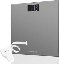 Cecotec Báscula de Baño Inteligente con App Surface Precision Smart. Bluetooth y 24 Parámetros, Tamaño 30x30cm, 4 Sensores, Capacidad Máxima 180kg, Funciona con Pilas