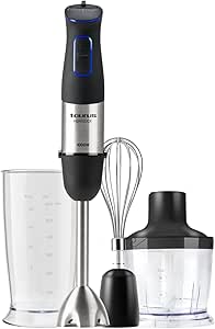 Taurus Amazing – Batidora AHBA1000X | 1000W | 20 velocidades + Turbo | Cuchillas inox 4 filos | Diseño soft-touch | Antisalpicaduras | Set de accesorios completo