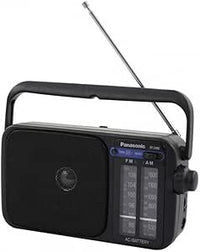 Panasonic RF-2400DEG-K - Radio Portátil FM/Am, (770mW, Iluminación LED, FM/Am, Fácil y Simple de Usar, Sintonizador Digital, Altavoz Amplio Rango 10 cm, Asa para Transportar) Color Negro