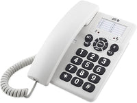 SPC Original - Teléfono Fijo Mesa y Pared con Teclas Grandes, Blanco