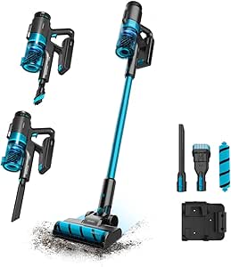 Cecotec Aspirador Escoba sin Cable 3 en 1 Conga Rockstar 350 Longlife Jalisco. 215 W, 12 kPa, 60 Minutos de Autonomía, Cepillo Jalisco, Depósito de 500 ml, Ciclón Paralelo