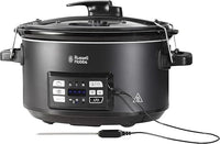 Russell Hobbs Olla de Cocción Lenta Sous Vide - Olla 3 en 1: Cocinar al Vacío, Cocción Lenta y Medidor Temperatura, Pantalla Digital LED, 6 Raciones, Recipiente Extraíble de Cerámica, Negro - 25630-56