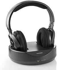 Thumbnail for THOMSON | Auriculares inalámbricos UHF (Auriculares sin Cable para televisor, Sistema PLL, Alcance 100 m, Jack Stereo 3.5 mm, RCA) Negro