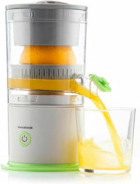 InnovaGoods® Exprimidor de naranjas automático recargable 250ml, 40W, exprimidor manos libres, tapón antigoteo, alta eficiencia 90% USB-C, portátil, cepillo de limpieza, exprimidor para frutas blandas