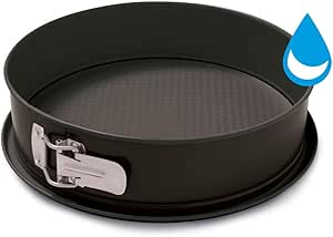 FORMEGOLOSE, Moule à charnière 1 fond Ø 26 cm, Fond anti-goutte, Acier avec revêtement antiadhésif, Noir