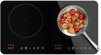 Cecotec Placa de Inducción Portátil de 2 Fuegos Full Magma Double. 3500W en 8-10 Niveles, Digital, Control Táctil y Programable, Protección contra Sobrecalentamiento, AutoOff y Termostato
