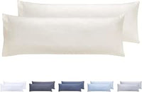 Todocama – Juego de 2 Fundas de Almohada, Microfibra Extra Suave, hipoalergénicas. Juego de 2-90x40 cm Beige