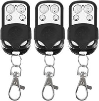 GC GLOBALCOMMERCE Kit de 3 mandos a distancia universales de autoaprendizaje para portón automático, con 4 llaves y frecuencia fija 433,92 MHz, negro