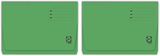 Elba Gio, Subcarpeta A4 Cartulina con Bolsa y Solapa, Material Reciclado, Color Verde, 25 unidades