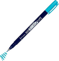 Thumbnail for Tombow ws-BH96 Brush Pen Fudenosuke Neonblau, Harte Spitze