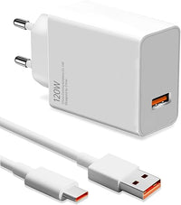 Thumbnail for 120W Cargador Rápida para Xiaomi Redmi Note 14 Pro con 6A Cable USB 1M Carga Turbo Adaptador para Xiaomi 14T Pro/14 Ultra/13T Pro/12T Pro/Poco X7 Pro/X6/POCO F6 Pro/X4/BlackShark Transferencia Rápida