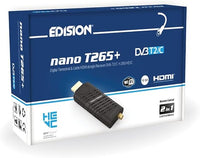Thumbnail for EDISION Nano T265+ Récepteur HDMI dongle Terrestre TNT DVB-T2 et Câble DVB-C, H265 HEVC, FTA, Haute définition, PVR, USB, HDMI, Capteur IR, Charge USB, IR Télécommande 2en1