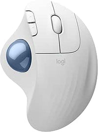 Logitech Ergo M575S ratón con trackball inalámbrico, ratón ergonómico inalámbrico con Bluetooth y Llave USB cifrada, Control cómodo con el Pulgar, Seguimiento Fluido y preciso, para PC/Mac - Blanco