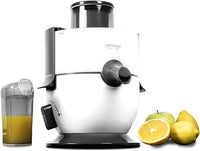 Cecotec Licuadora para Frutas y Verduras StrongTitanium 19000. 650W Potencia, 19000 rpm de Velocidad, Recubrimiento de Titanio en el Disco, Canal de Entrada XL, Color Blanco