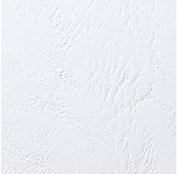 GBC | Lot de 100 Plats de couverture LeatherGrain A4 | Grain cuir blanc 250 g/m² | Protection professionnelle & présentation soignée | Reliure peigne & spirale | Réf. 4400015