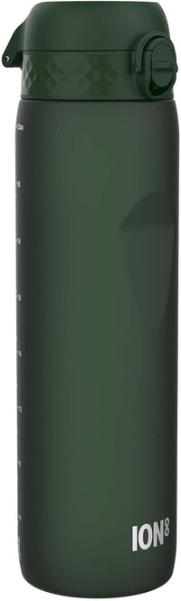 ION8 Botella de Agua 1 Litro, 1000 ml, a Prueba de Fugas, Fácil de Abrir, Cerradura Segura, Asa de Transporte, Apta para Lavavajillas, Sin BPA, Ideal para Deporte y Gimnasio