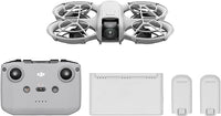 DJI Pack Neo Vuela Más, dron mini con cámara 4K UHD para adultos, 135 g dron que vuela siguiéndote,despega desde la mano,seguimiento de objetivos,QuickShots, vídeo estabilizado, con RC-N3 y 3 baterías