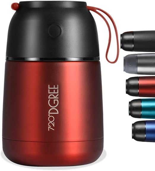 720°DGREE Recipiente térmico para Comida “wunderJar“ - 530 ml - Frasco Acero Inoxidable - Alimentos fríos y calientes como Comidas de Bebé, Sopas, Cocidocena y Almuerzo - Sin BPA